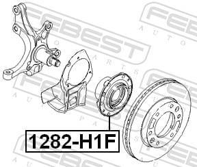Moyeu de roue (Roulement de roue) FEBEST ref. 1282-H1F