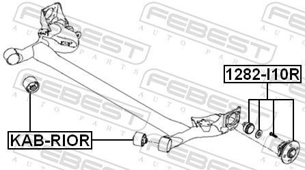 Moyeu de roue (Roulement de roue) FEBEST 1282-I10R