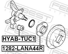 Moyeu de roue (Roulement de roue) FEBEST 1282-LANA44R