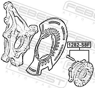 Moyeu de roue (Roulement de roue) FEBEST 1282-S8F