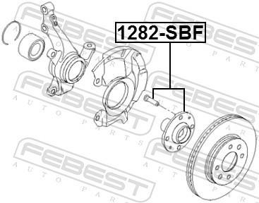 Moyeu de roue (Roulement de roue) FEBEST ref. 1282-SBF