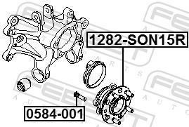 Moyeu de roue (Roulement de roue) FEBEST 1282-SON15R