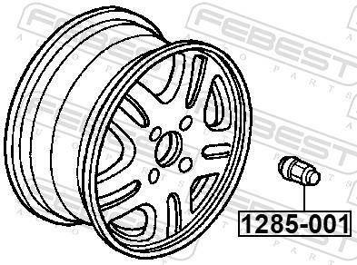 Écrou de roue FEBEST ref. 1285-001