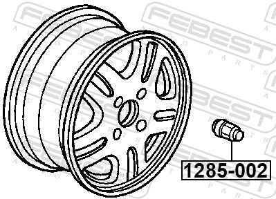 Écrou de roue FEBEST ref. 1285-002