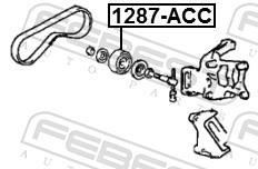 Rolo tensor da correia trapezoidal estriada FEBEST ref. 1287-ACC
