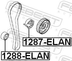 Polea inversión/guía, correa distribución FEBEST ref. 1288-ELAN