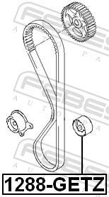 Galet enrouleur de courroie de distribution FEBEST ref. 1288-GETZ