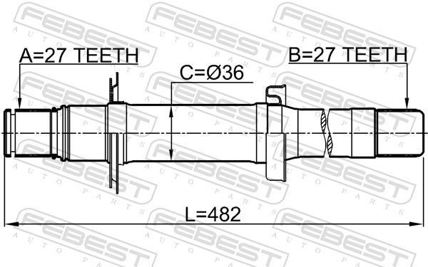 Cardan FEBEST 1412-ACTWD1RH