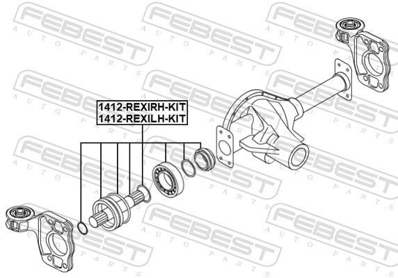 Cardan FEBEST ref. 1412-REXILH-KIT