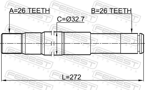 Cardan FEBEST ref. 1412-REXRH