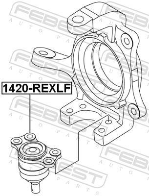 Rotule de suspension (Rotule de pivot) FEBEST ref. 1420-REXLF