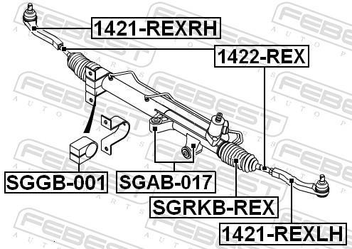 Rótula barra de dirección FEBEST ref. 1421-REXLH