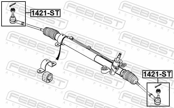 Rotule de direction FEBEST ref. 1421-ST
