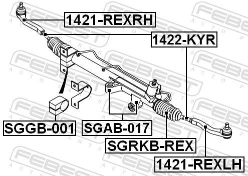 Tirante da direção FEBEST ref. 1422-KYR
