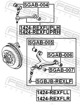 Triangle de suspension FEBEST ref. 1424-REXFLL