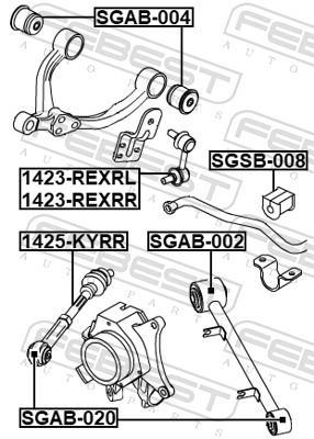 Triangle de suspension FEBEST ref. 1425-KYRR