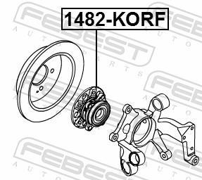 Cubo de rueda FEBEST 1482-KORF