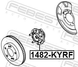 Moyeu de roue (Roulement de roue) FEBEST ref. 1482-KYRF