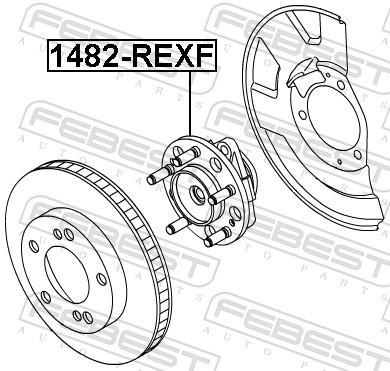 Moyeu de roue (Roulement de roue) FEBEST ref. 1482-REXF