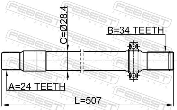 Cardan FEBEST 1612-211LH
