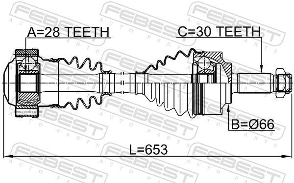 Cardan FEBEST 1614-639646