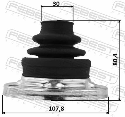 Joint-soufflet, arbre de commande FEBEST 1615-G463SA