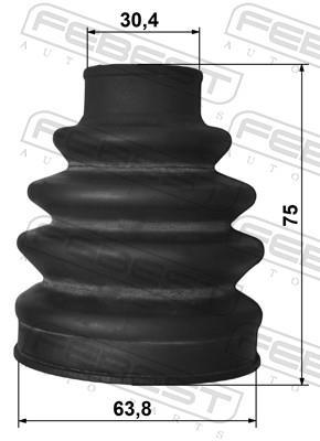 Joint-soufflet, arbre de commande FEBEST ref. 1617-204