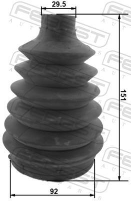 Soufflet de cardan FEBEST ref. 1617P-163