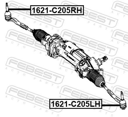 Rotule de direction FEBEST 1621-C205RH