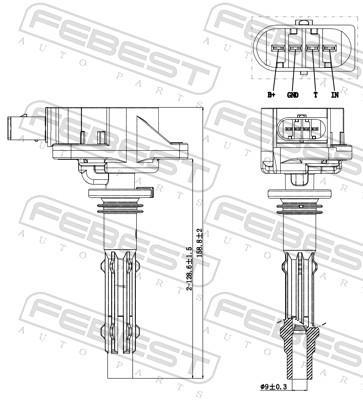 Bobine d'allumage FEBEST ref. 16640-003