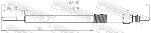Bougie de préchauffage FEBEST ref. 16642-009