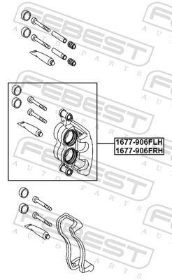 Pinza de freno FEBEST ref. 1677-906FRH