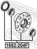 Moyeu de roue (Roulement de roue) FEBEST ref. 1682-204F