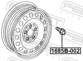 Tornillo de rueda FEBEST ref. 1685B-002