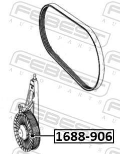 Galet enrouleur de courroie d'accessoire FEBEST ref. 1688-906