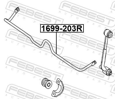 Stabilisateur, chassis (Biellette antiroulis) FEBEST ref. 1699-203R