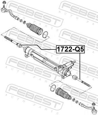 Rotule de direction intérieure (Rotule axiale) FEBEST ref. 1722-Q5