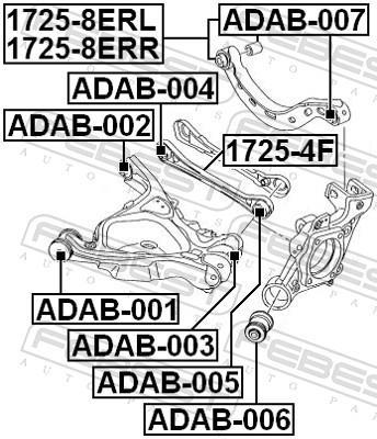 Triangle de suspension FEBEST 1725-4F