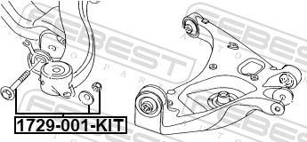 Tornillo corrector de inclinación FEBEST ref. 1729-001-KIT