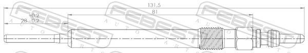 Bougie de préchauffage FEBEST ref. 17642-001