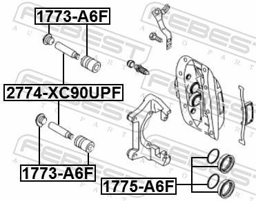 Kit de réparation d'étrier de frein FEBEST ref. 1775-A6F