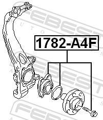 Moyeu de roue (Roulement de roue) FEBEST ref. 1782-A4F