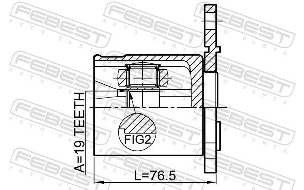 Joint homocinétique, transmission FEBEST ref. 1811-MOKR