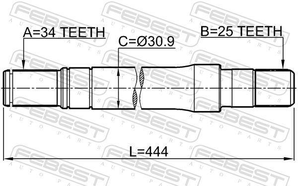 Cardan FEBEST ref. 1812-A17DTRH