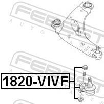 Rotule de suspension (Rotule de pivot) FEBEST ref. 1820-VIVF