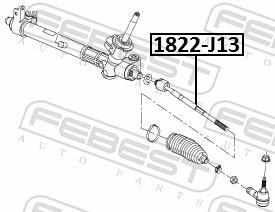 Tirante da direção FEBEST ref. 1822-J13
