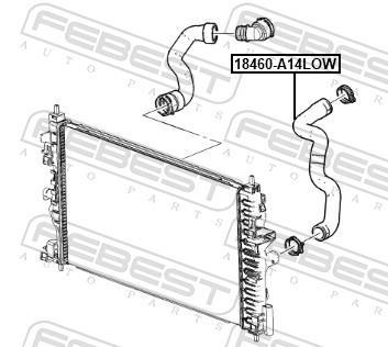 Tubería de radiador FEBEST ref. 18460-A14LOW