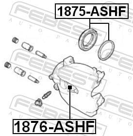 Piston, étrier de frein FEBEST ref. 1876-ASHF