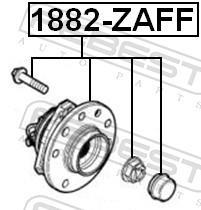 Moyeu de roue (Roulement de roue) FEBEST 1882-ZAFF