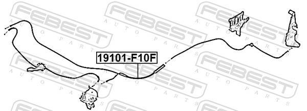 Tirette de capot moteur FEBEST 19101-F10F